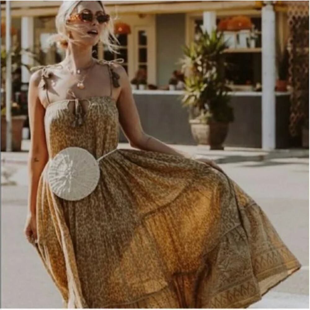 EUC Spell & The Gypsy Wild Thing Strappy Maxi Dress - S - Picture 3 of 12